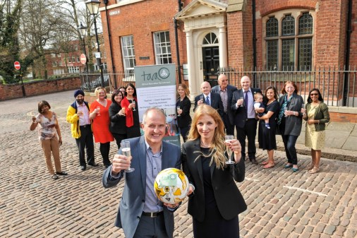 main-football-legend-steve-bull-accompanied-by-managing-director-kirsty-timmins-officially-opens-the-new-tara-professional-recruitment-resize
